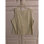 Emma James  Women's Light Yellow Lace Trim V Neck Sleeveless Tank Top Size XL Photo 4