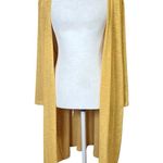 Anne Klein Yellow Stretch Knit Long Cardigan Sweater Semi Sheer Lagenlook Sz 1X Photo 4