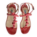 Prada Pink Suede Rosette T-Strap Sandals Photo 2