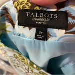 Talbots Sweet baby blue avocado floral cotton stretch pencil skirt  lined mini Photo 9