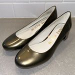 Anne Klein Anne‎ Klein Metallic Mocha Brown Patent Leather Low Heels Shoes Hallie 5.5 M NEW Photo 0