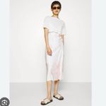 All Saints Benno Slip Dress Pink & White, Trendy Tie-Dye SMALL Photo 5