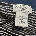 Willi Smith Black and White Ribbed Fitted Tank Top Photo 2