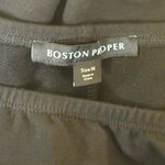 Boston Proper  Black Off the Shoulder Short Sleeve Maxi Dress Medium Minimalist Photo 7