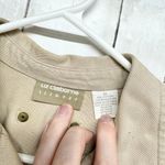 Liz Claiborne  Dress 10 Beige Button Shirt Short Sleeve Stretch Pocket Cotton Photo 1