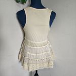 Forever 21 Sheer Lace Pom Pom Overlay Flowy Tank Top Photo 3