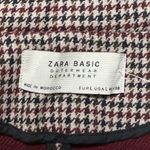 ZARA Basic Outwear Houndstooth Tailored Coat Wool Blend Large Photo 3