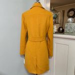 Calvin Klein NWT  Single Breasted Wool Pea Coat Winter Dress Coat Mustard Size 6 Photo 6