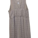 Maurice's Vanity Size 2 Light Beige Cream Boho Beaded Stretchy Lace Dress Photo 1