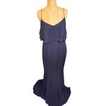 Love, LIkely Navy Blue Sleeveless Layered Ruffle Evening Gown Size 4 Photo 2