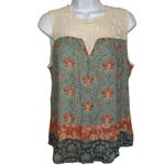 Maeve ANTHROPOLOGIE Eleanor Floral Sleeveless Lace Trim Top EUC Size Photo 1