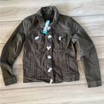 PROSPERITY Jolene Stretch Denim Jacket Olive Medium NWT STITCH FIX Green Photo 4