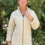 Barbour Vtg  Cream + green quilted jacket Photo 1