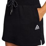 Reebok  Women Black Slim Fit Sweat Skirt with Drawstring Sz S Photo 6