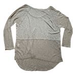 Free People  Beach Knit Long Sleeve Top Pink Tan Sz M boho hippie slouchy Photo 6