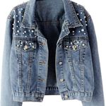 Pearl denim jacket Blue Size M Photo 1