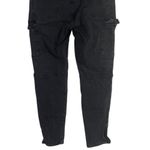 ZARA  Cargo Utility Tapered Zip Leg High Rise Stretch Cotton Jeans 36 Black #3239 Photo 6