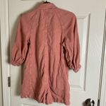 Pilcro Anthropologie  Rust Orange Stretch Linen Shorts Romper Size xxs Photo 7