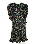 Black Halo NWT  Nadir Floral Cotton Midi Dress Black Size 4 Photo 9