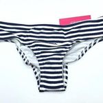 Xhilaration  Bikini Bottom Ribbed Ruched Cheeky Striped Black White Size S Photo 0