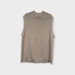 ZARA  Womens Minimalist Oversized Sleeveless Sweater L Cream Alpaca Photo 1