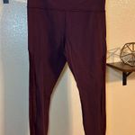 Athleta Burgundy Shakti Mesh 7/8 Tights Photo 0