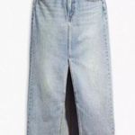 Levi's  Size 28 Premium Ankle Column Denim Skirt Please Hold Medium Wash Photo 5