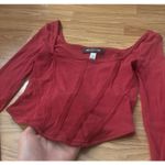 Urban Outfitters Corset Cropped Long Sleeve Top Size Small Photo 3