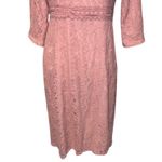 Downeast lace sheath dress mauve pink Medium High Neck Photo 3