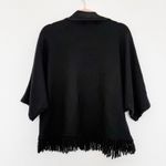 Democracy  Womens Cardigan‎ Size M Black Fringe Whimsigoth Fairy Grunge Dark Boho Photo 6