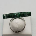 Halloween Green Sparkly Ghost Adjustable Ring Green Photo 3