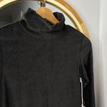 Everlane velour black long sleeved turtleneck top Photo 3
