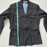 Sharagano  Charcoal Belted Blazer Size 10 Women Photo 10