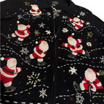 Christmas Sweater Designers Studio PL Long Sleeve Full Zip Collared Jacket Black Size undefined Photo 3