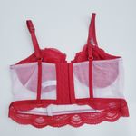 Auden Sheer Unlined Lingerie Bra Red Size L Photo 5
