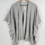 CAbi ATC Reversible Cape Womens XS/S Gray Polka Dot Stripes Cardigan Sweater Photo 0