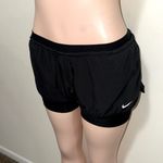 Nike  Women’s 2-in-1 Running Shorts size MEDIUM drawstring & pockets Photo 0