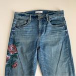 Loft  Painted Floral Modern Skinny Frayed Hemline Jeans Size 2 / 26 Photo 1