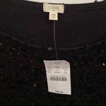 J.Crew Factory Black Sequined Top Photo 1