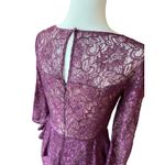 Adrianna Papell Plum Lace Peplum Dress Women's Size 4 Cocktail Holiday NWT $180 Photo 4