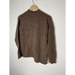 Vintage Sweater Womens Large VNeck Wool Blend Kangaroo Pocket Brown In Knit Photo 3