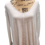 Free People ‎ Lightweight V-Neck Long Sleeve Top Casual Basic White XS Photo 0