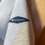 Champion  White and Blue Fleece Hoodie Photo 2