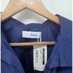 Coco Indigo Calypso Cotton Button Front Cerulean‎ Blue Shirt Large Photo 1