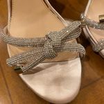 Badgley Mischka Jewel  Champagne Lexie Knotted Platform Block Heel Size 9.5 Photo 5