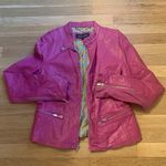 Black Rivet Faux Leather Pink Jacket Photo 2