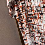 Relativity  Abstract Orange and Black Top xl Photo 1