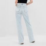 Gap High Rise ‘90s Loose Straight Jeans Light Indigo Destroy Wash Photo 3