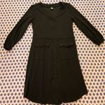 Old Navy Dark Green Button-Up LS Dress medium Photo 0