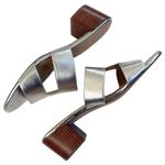 Talbots Like New Leather Tilly Block Heel Sandals Silver Size 9 1/2 Photo 2